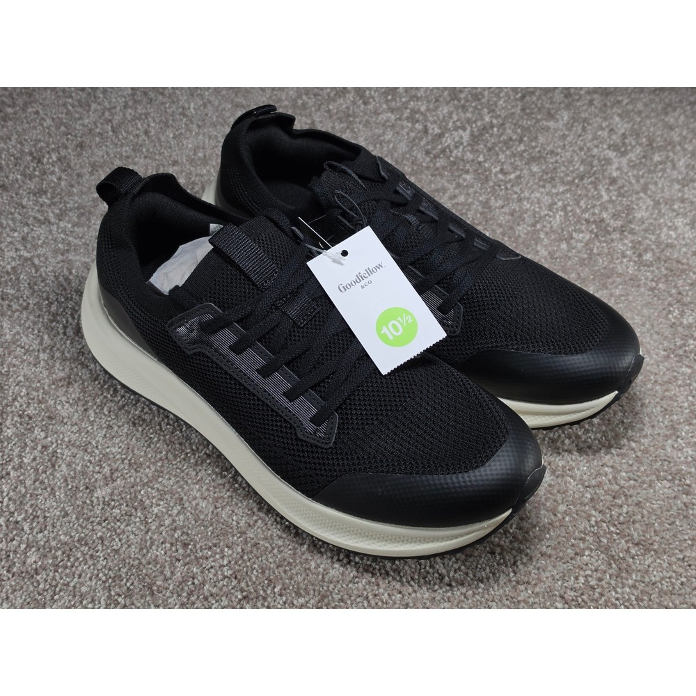 Goodfellow & Co Mens Lee Knit Sneakers Black Mesh Athletic Shoes 10.5 NWT